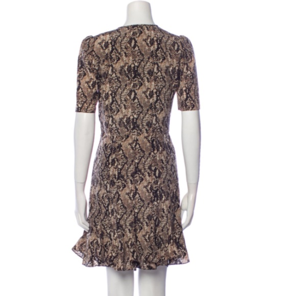 Veronica Beard 'Ried' Python Print Silk Mini-Dress, Black Multi - Picture 11 of 14